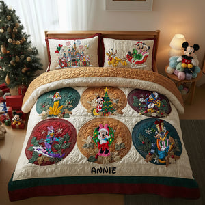 Jolly Christmas Gang Quilt Bed Set - Personalized Gifts For Fans 07QHLU021025-Homacus