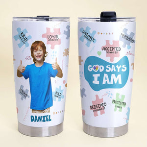Personalized Custom Photo Gifts For Autism Kids Tumbler 03TGLU220225-Homacus