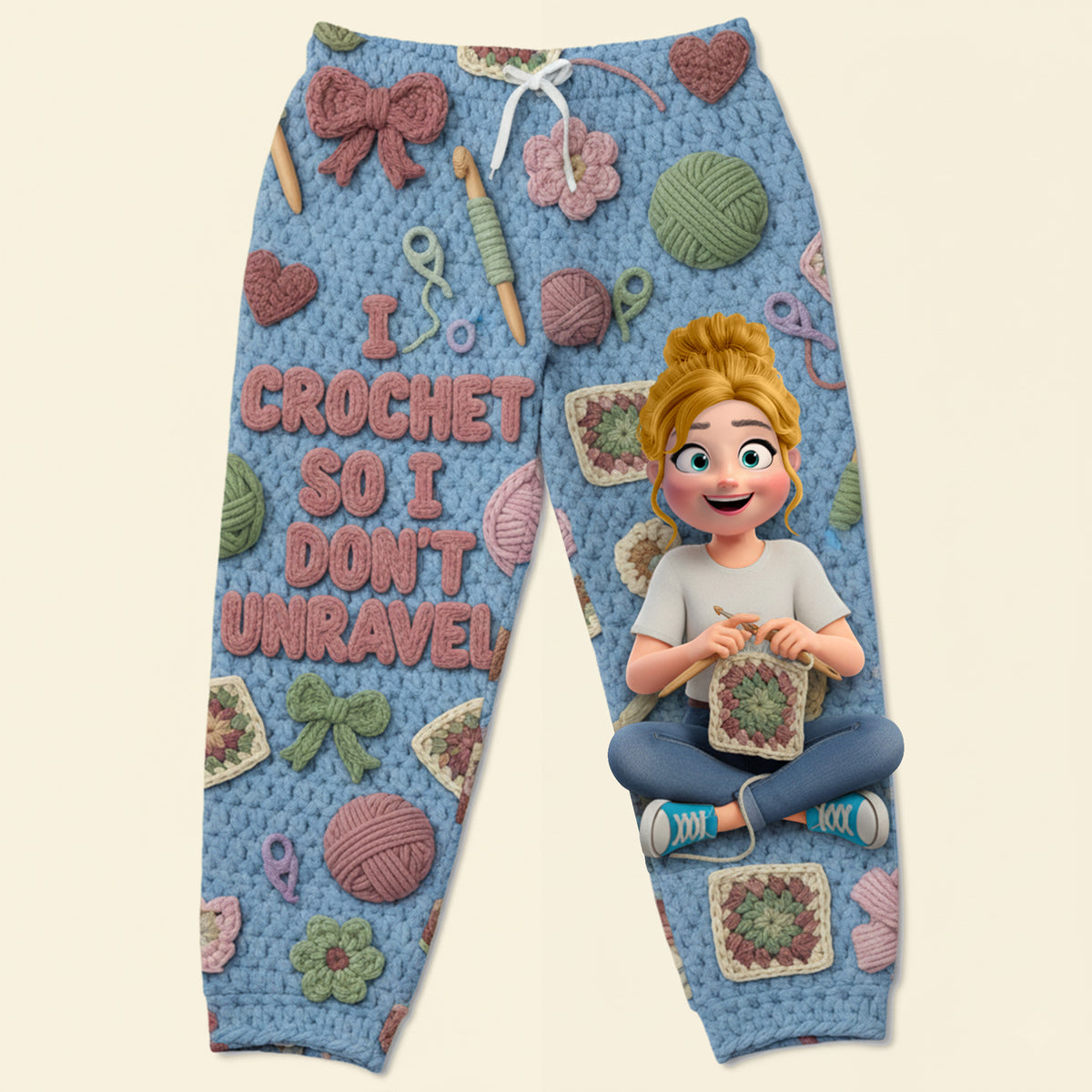 Crochet Girl Pajama Pants - Personalized Gifts For Crochet Lovers 06nalu171225-Homacus