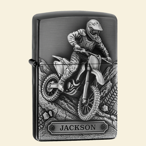 Mud Trail Rider Lighter - Personalized Gift For Motorcross Lovers-Homacus