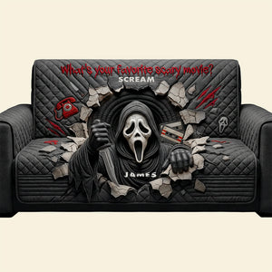 Horror Quilted Sofa Cover - Personalized Gifts For Movie Lovers 01pata230126-Homacus