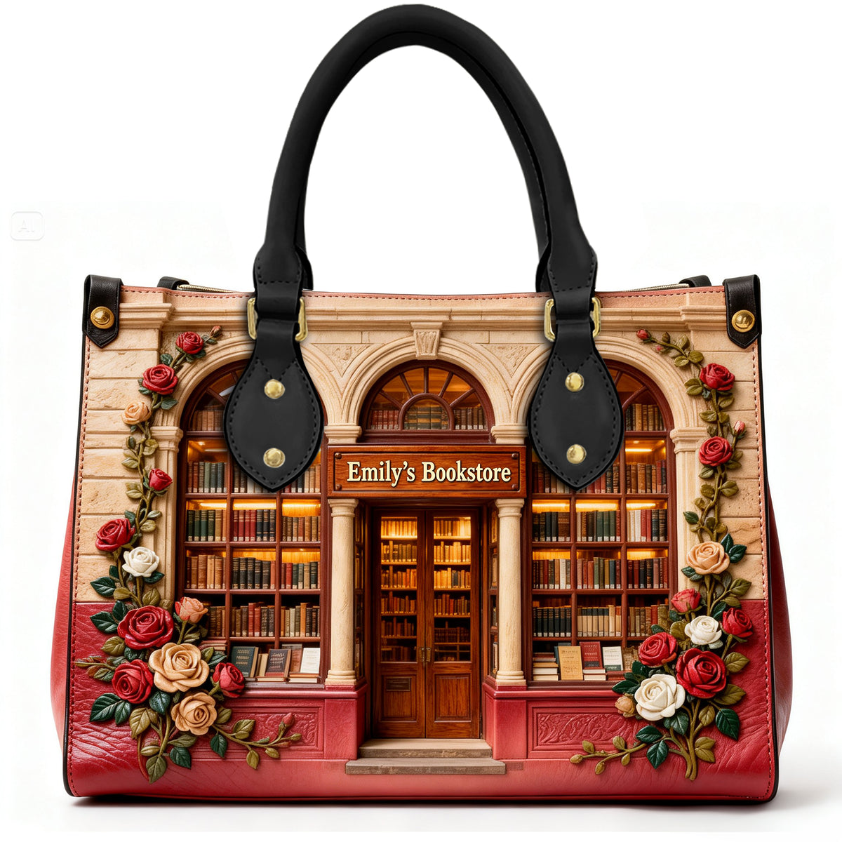Book Store Theme Leather Bag - Personalized Gifts For Book Lover Leather Bag 02NALU060226-Homacus