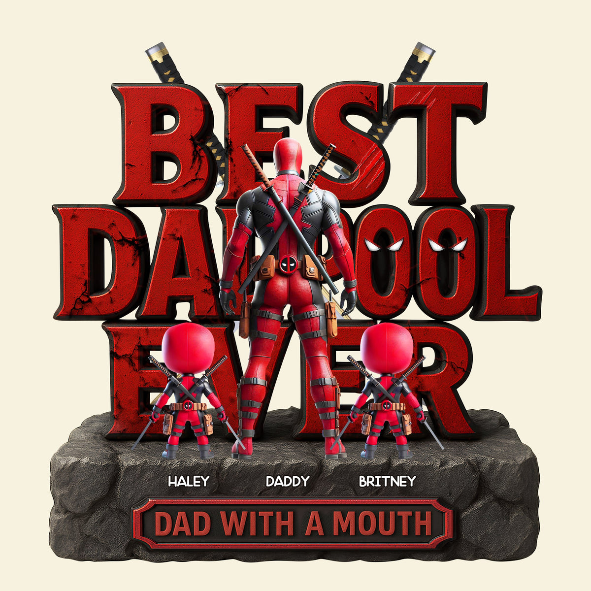Best Dad Ever Acrylic Plaque - Personalized Gifts For Father 01OHLU010525-Homacus