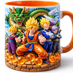 Legendary Warrior Energy Accent Mug - Personalized Gifts For Anime Fans Coffee Mug 05TYLU180326-Homacus