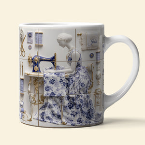 Sew Crafty Girl Coffee Mug - Personalized Gifts For Sewing Lovers 03TGLU151125-Homacus