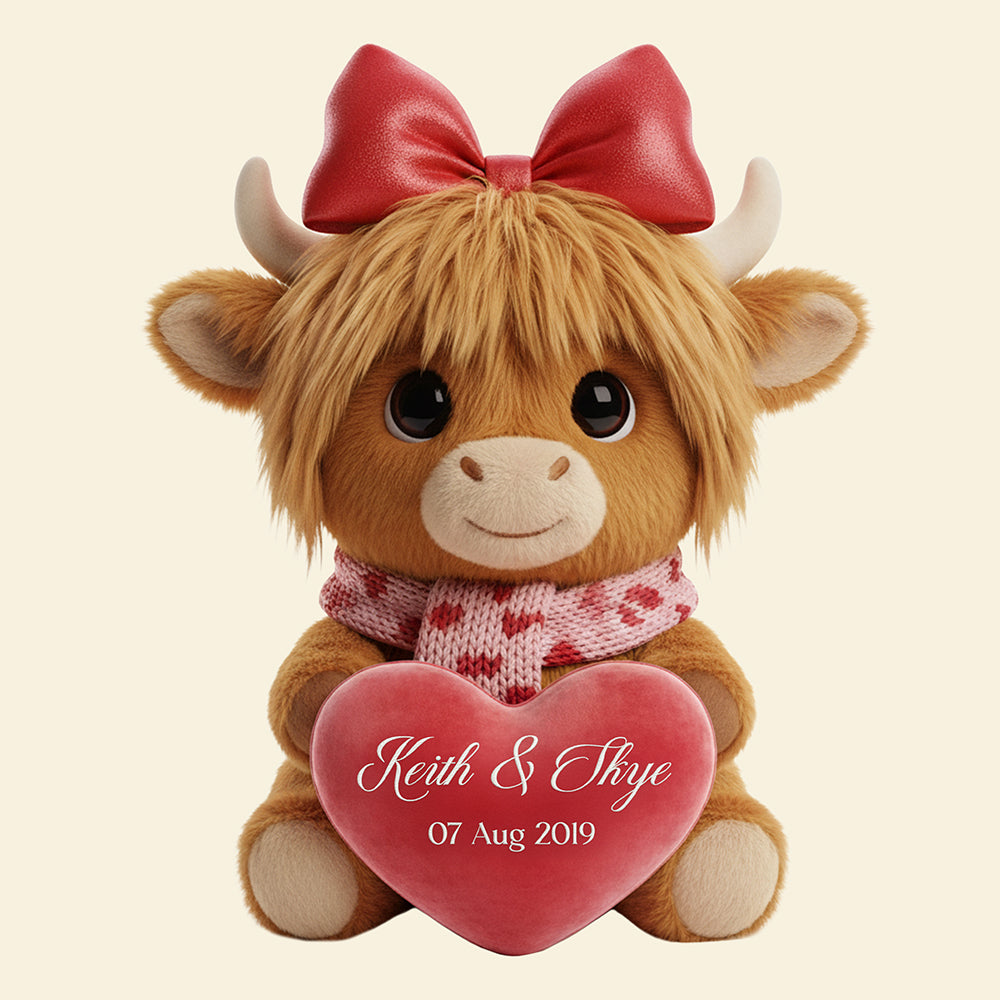 Highland Cow Valentine Custom Shaped Pillow - Personalized Gifts For Couple 03hyta161225-Homacus