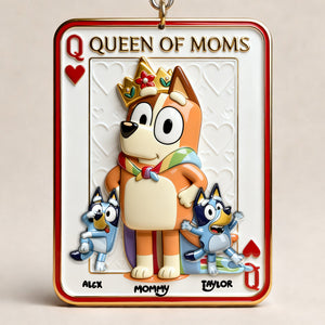Puppy Card Theme Mom And Kids Keychain - Personalized Gifts For Mother's Day Keychain 03NALU020326-Homacus