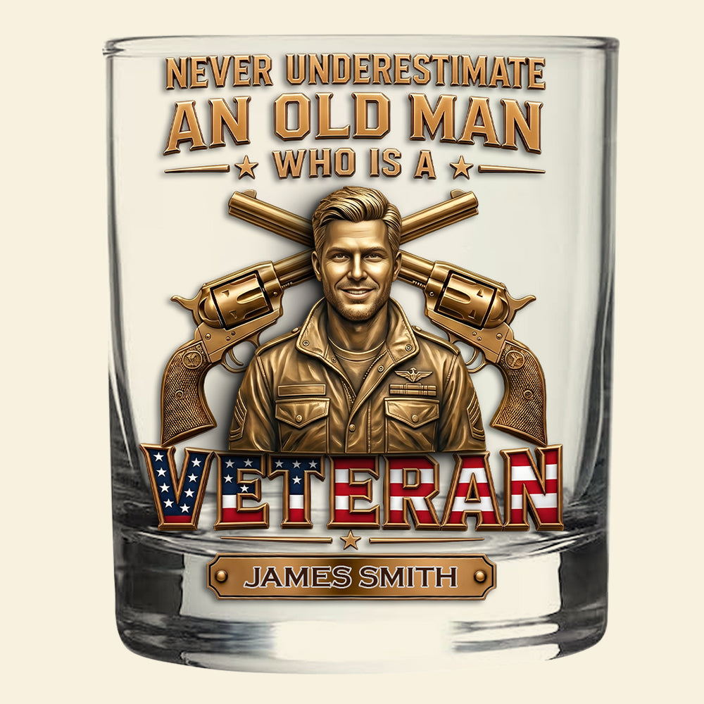 Veteran Pride Bullet Glass - Custom Photo Gifts 01TYTA150626-Homacus