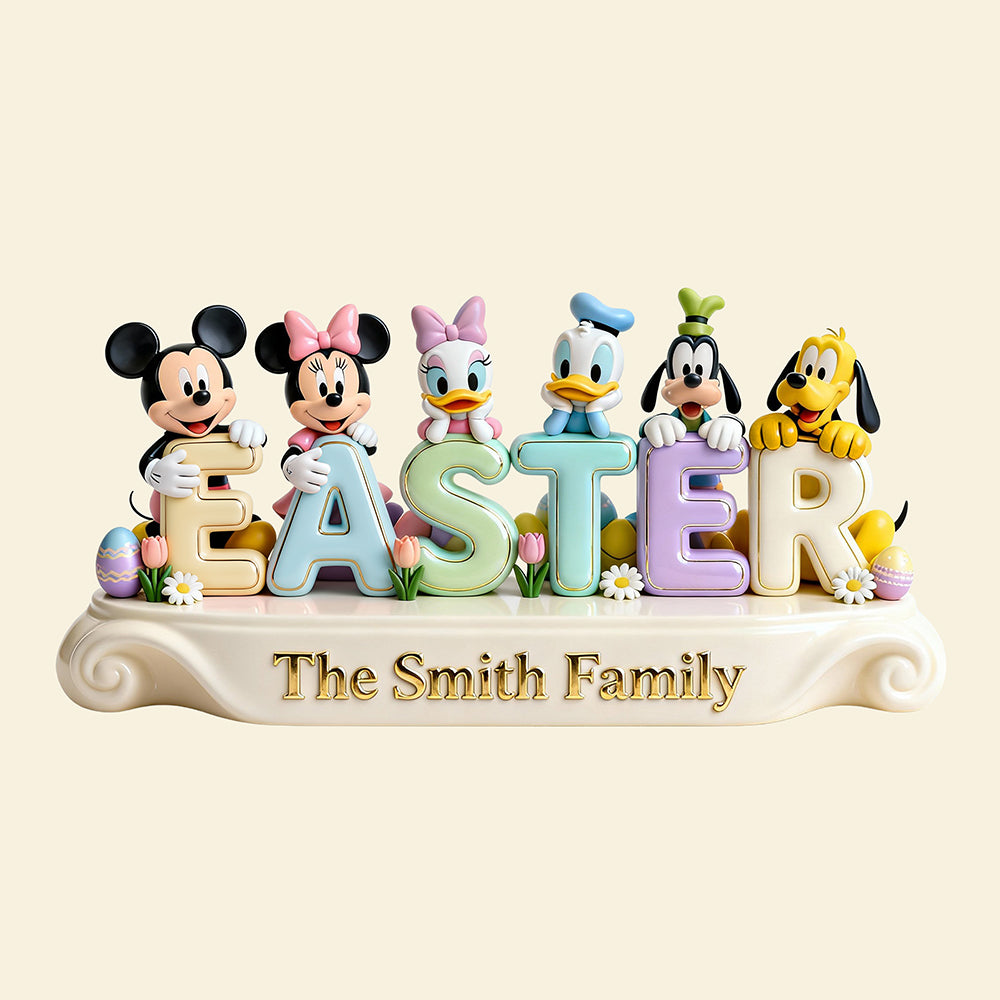 Easter Family Acrylic Plaque - Personalized Gifts For Family 02pgta020226