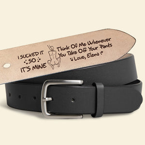 Cheeky Couple Secret Message Men's Belt - Personalized Gift For Him 01HULU270126-Homacus
