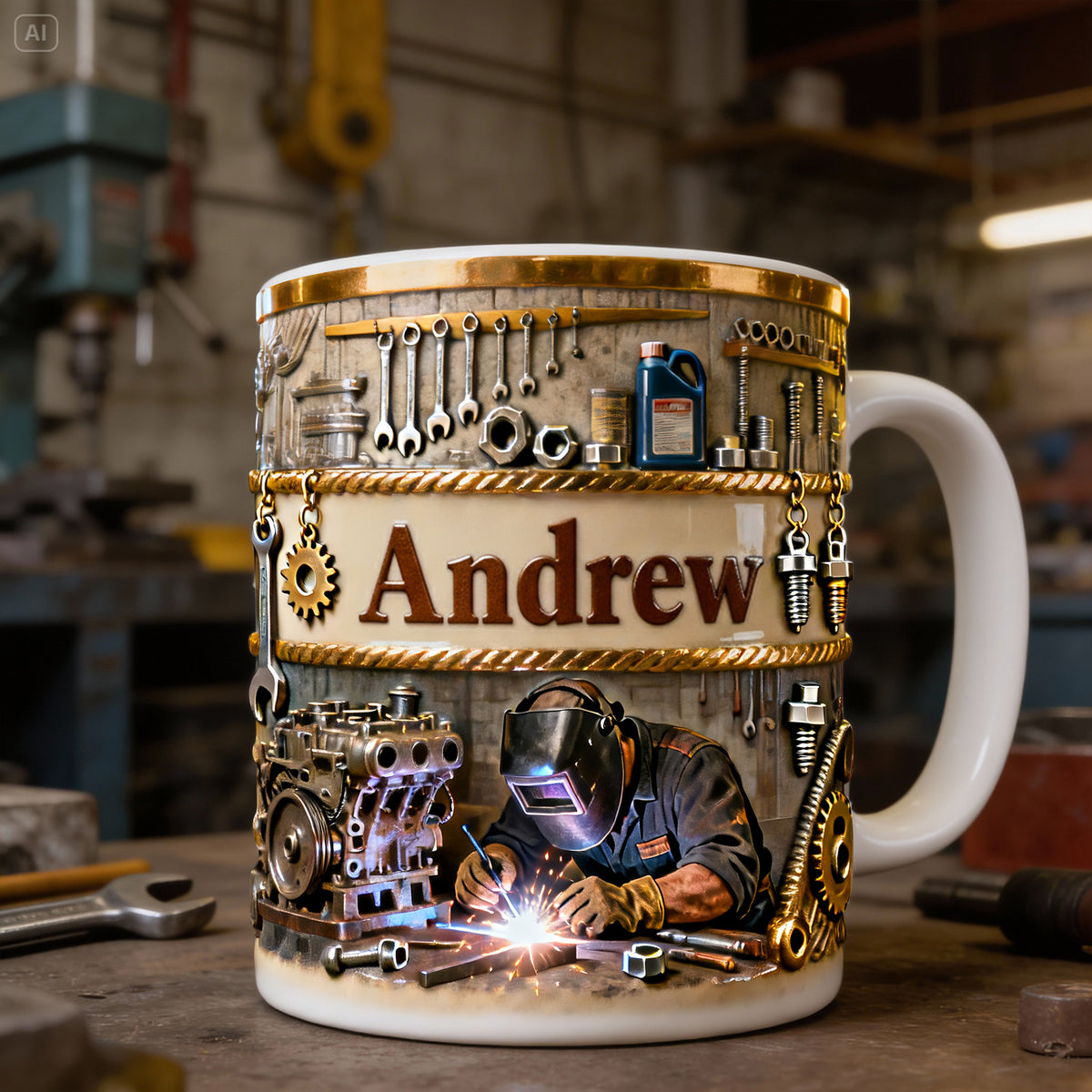 Proud Welder At Work Mug- Personalized Gifts For Welder 04PALU201225-Homacus