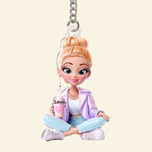 Adorable Doll Acrylic Keychain - Personalized Gifts For Her 04TGLU110625-Homacus