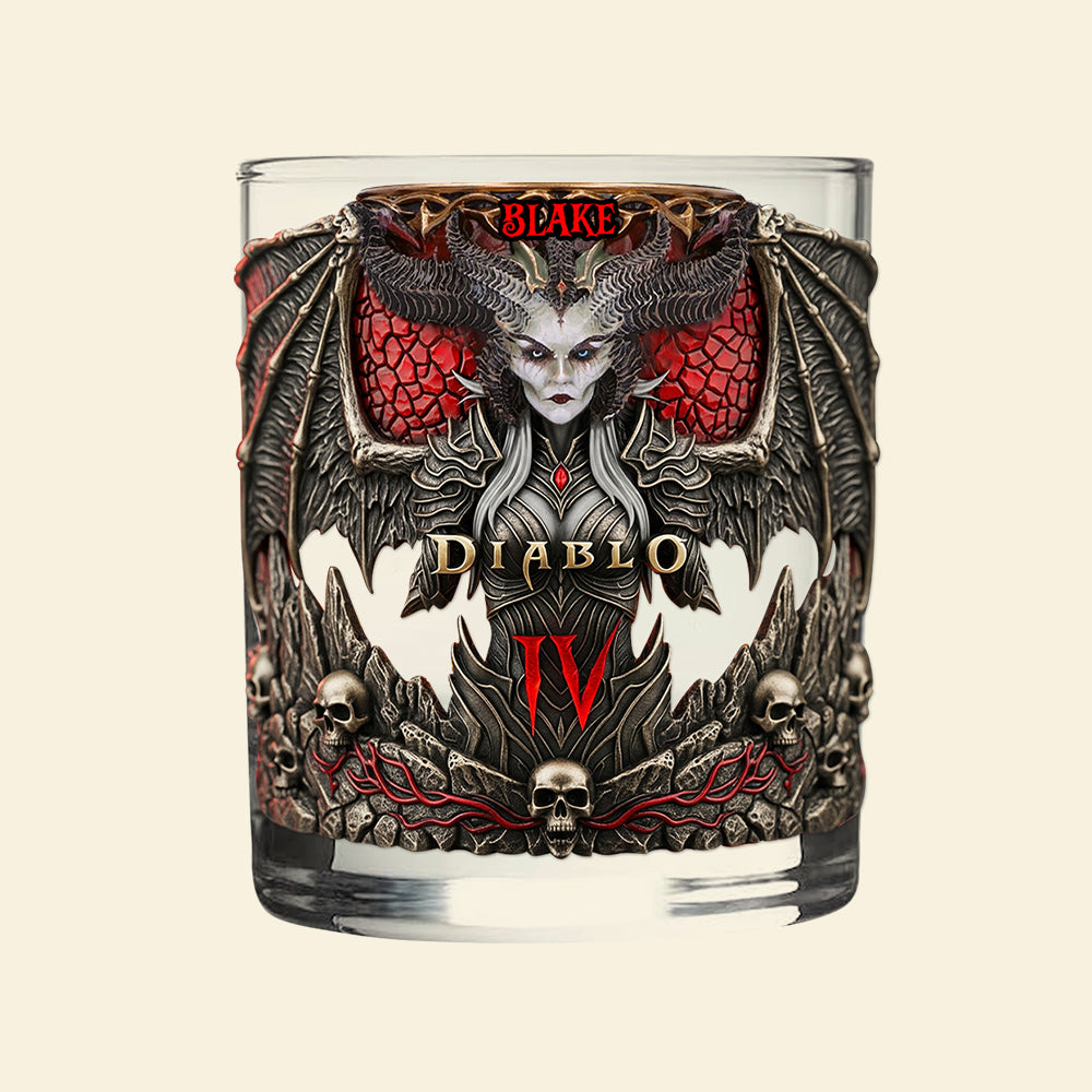 Demon Goddess Drinking Glass - Personalized Gifts For Gamer 04QHLU250825-Homacus