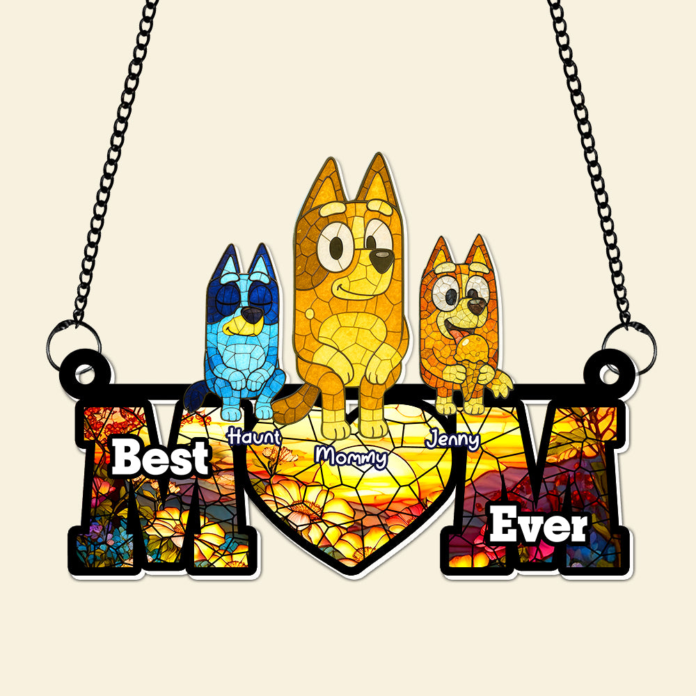 Personalized Gifts For Mom Suncatcher Ornament Best Mom Ever 01ohlu140425-Homacus