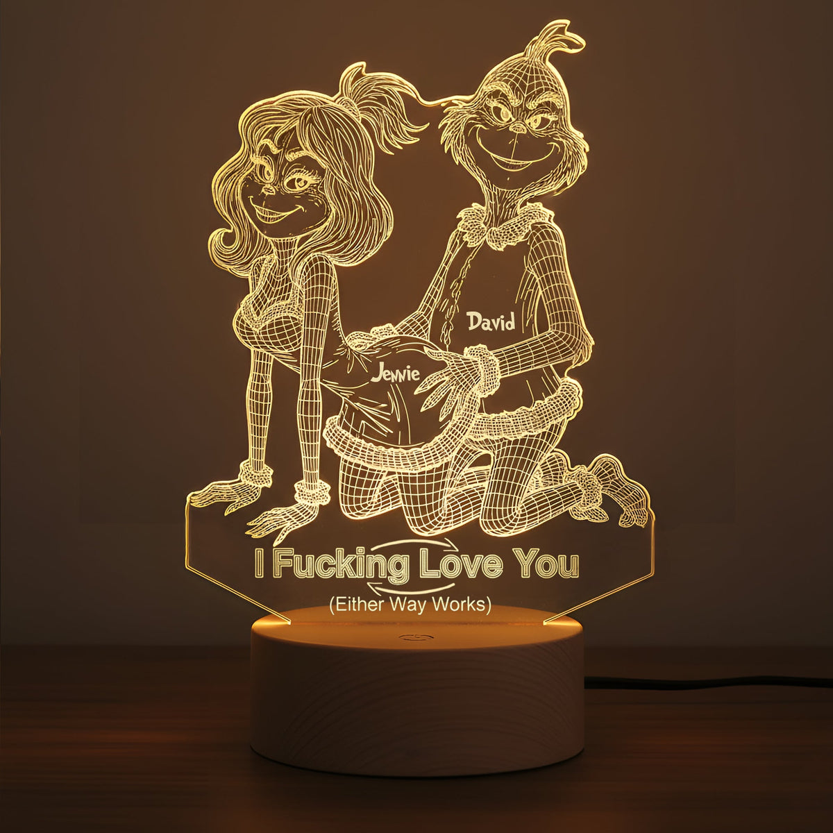 Funny Couple LED Light Personalized Gifts For Couple 10TGLU151125-Homacus