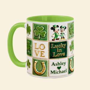 Lucky In Love Couple Coffee Mug - Personalized Patrick's Day Gifts For Couples 03PGTA060226-Homacus