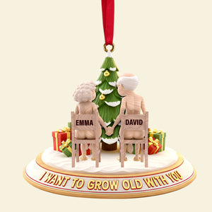 Growing Old Together Wood Ornament - Personalized Gifts For Couples 07OHLU131125-Homacus