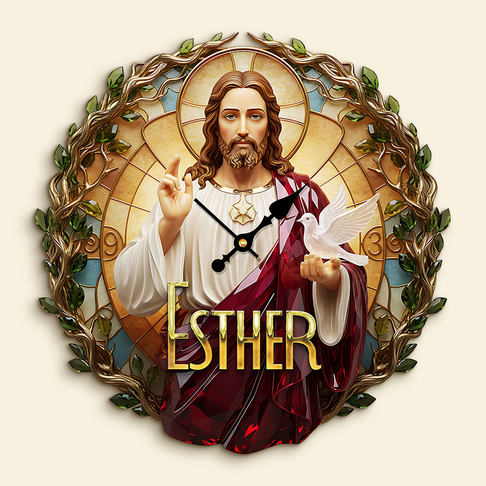 Christian Acrylic Hanging Wall Clock - Personalized Gifts For Christian Lovers 02pata251225-Homacus
