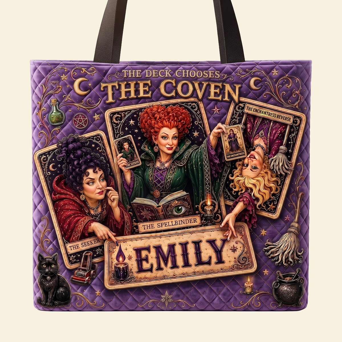 Haunted Sisters Halloween Tote Bag - Personalized Gift For Witch Lovers 03HATA060826-Homacus
