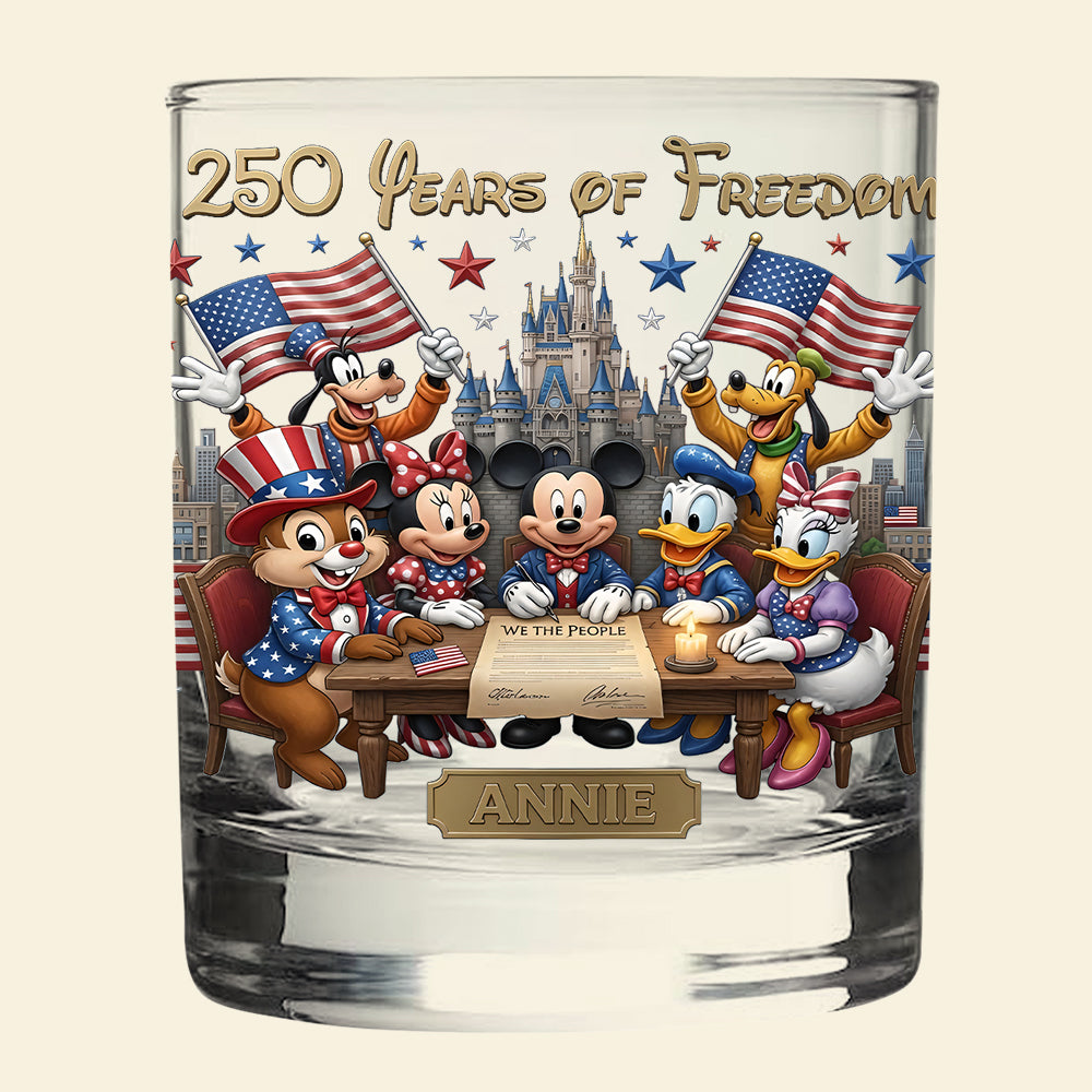 250th Anniversary Round Glass - Personalized Gifts For Patriotics Glass 03TYTA080626-Homacus
