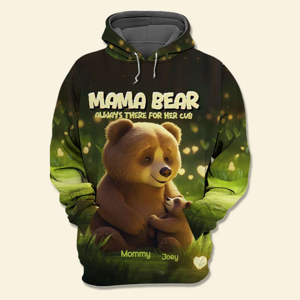 Mama Bear Shirt - Personalized Gift For Mother 02QHLU060325-Homacus