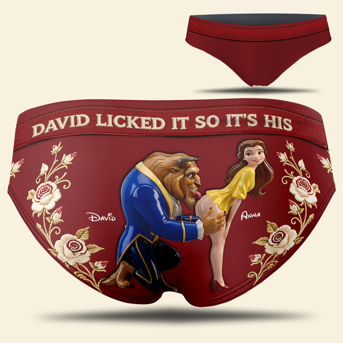 Playful Couple Women's Brief - Personalized Gift For Her 02OHLU280126-Homacus