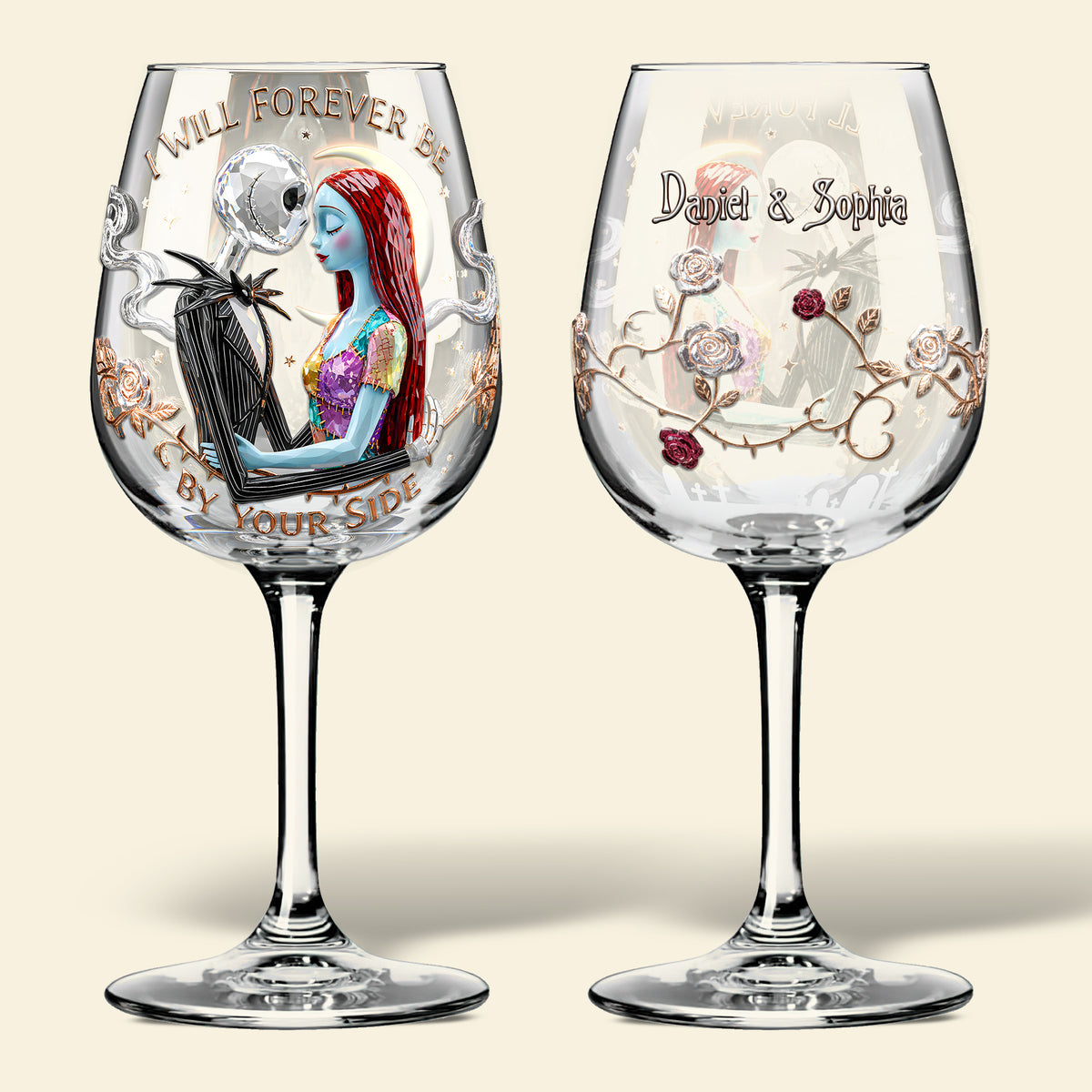 Forever Be By Your Side Drinking Glass - Personalized Gifts For Couples 04PALU081225-Homacus