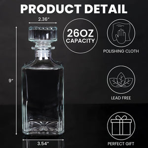 Veteran Dad Whiskey Decanter Set - Personalized Gift For Dad 03TOQN220525-Homacus