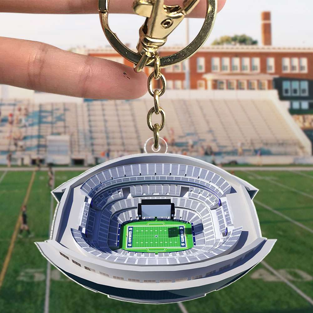 Gifts For Football Fan Keychain 04QHTI041223 American Football Field-Homacus