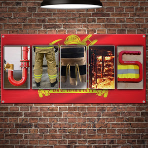 Personalized Gift For Firefighters Metal Sign Custom Name Art 02qhti261223-Homacus