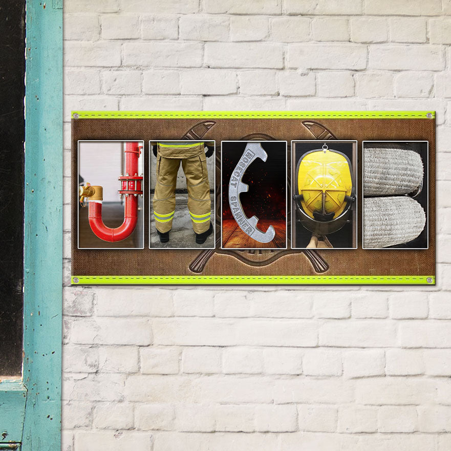 Personalized Gift For Firefighters Metal Sign Custom Name Art 02qhti261223-Homacus