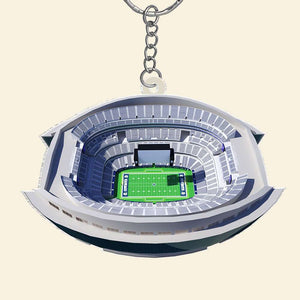 Gifts For Football Fan Keychain 04QHTI041223 American Football Field-Homacus