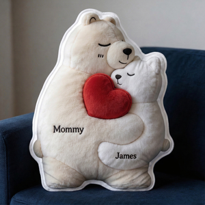 Nurturing Bear Mom Custom Shape Pillow - Personalized Gifts For Mom 01qhtn270226-Homacus