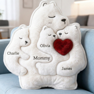 Nurturing Bear Mom Custom Shape Pillow - Personalized Gifts For Mom 01qhtn270226-Homacus