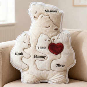 Nurturing Bear Mom Custom Shape Pillow - Personalized Gifts For Mom 01qhtn270226-Homacus