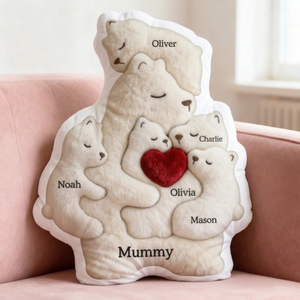 Nurturing Bear Mom Custom Shape Pillow - Personalized Gifts For Mom 01qhtn270226-Homacus