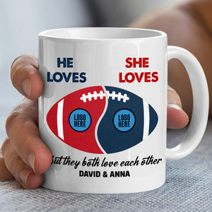 Custom Team Logo Gifts For Couple Mug 03huti290923 Football Couple Shape-Homacus