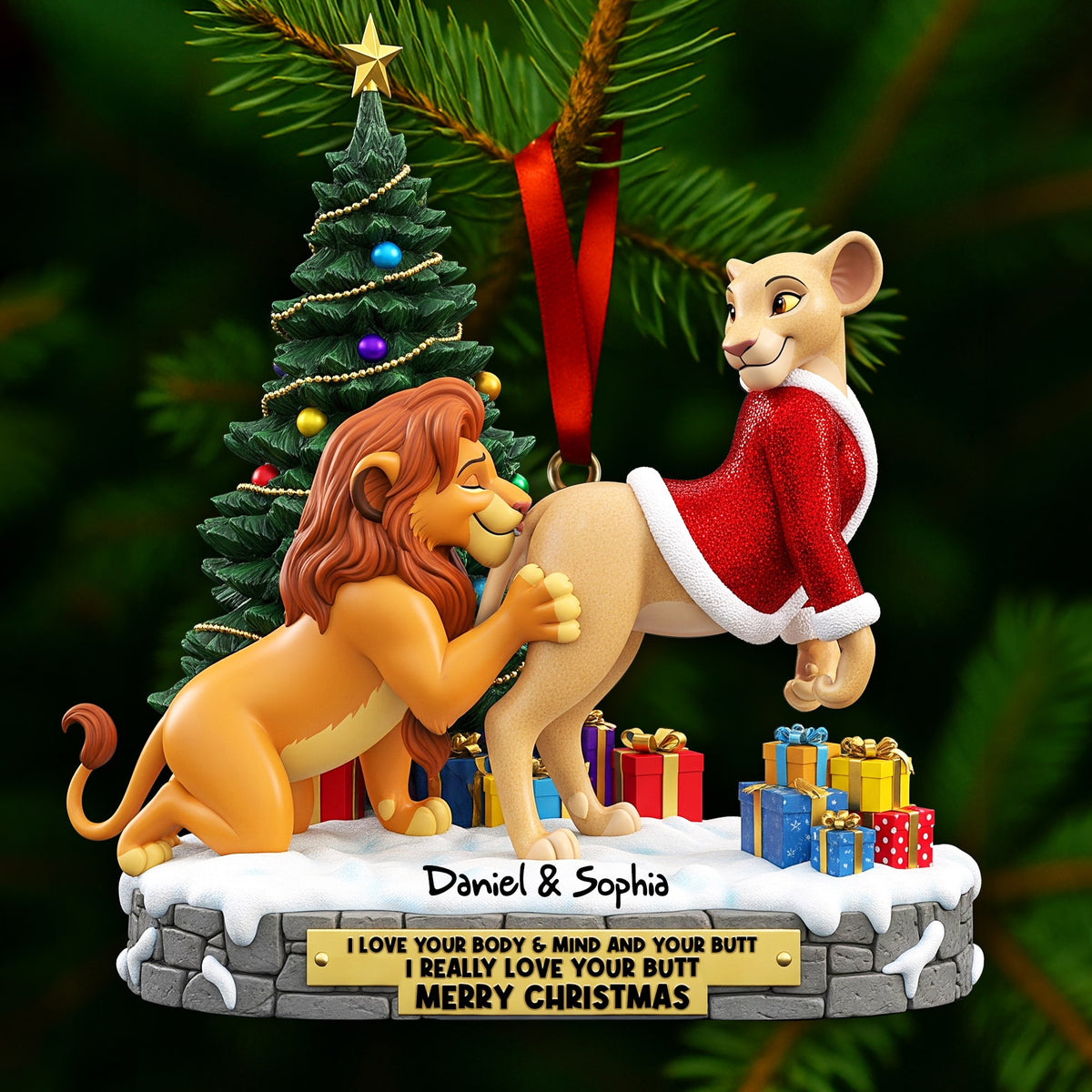 Naughty Wildland Couple Ornament - Personalized Gifts For Couple 06ohlu150925-Homacus