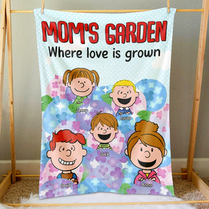 Personalized Gifts For Mom Blanket 04totn030125hh Mom's Garden Where Love Is Grown-Homacus