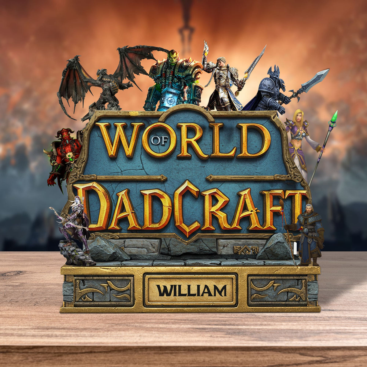 Dadcraft Acrylic Plaque Personalized Christmas Gifts For Gamer Dad 02qhtn090525-Homacus