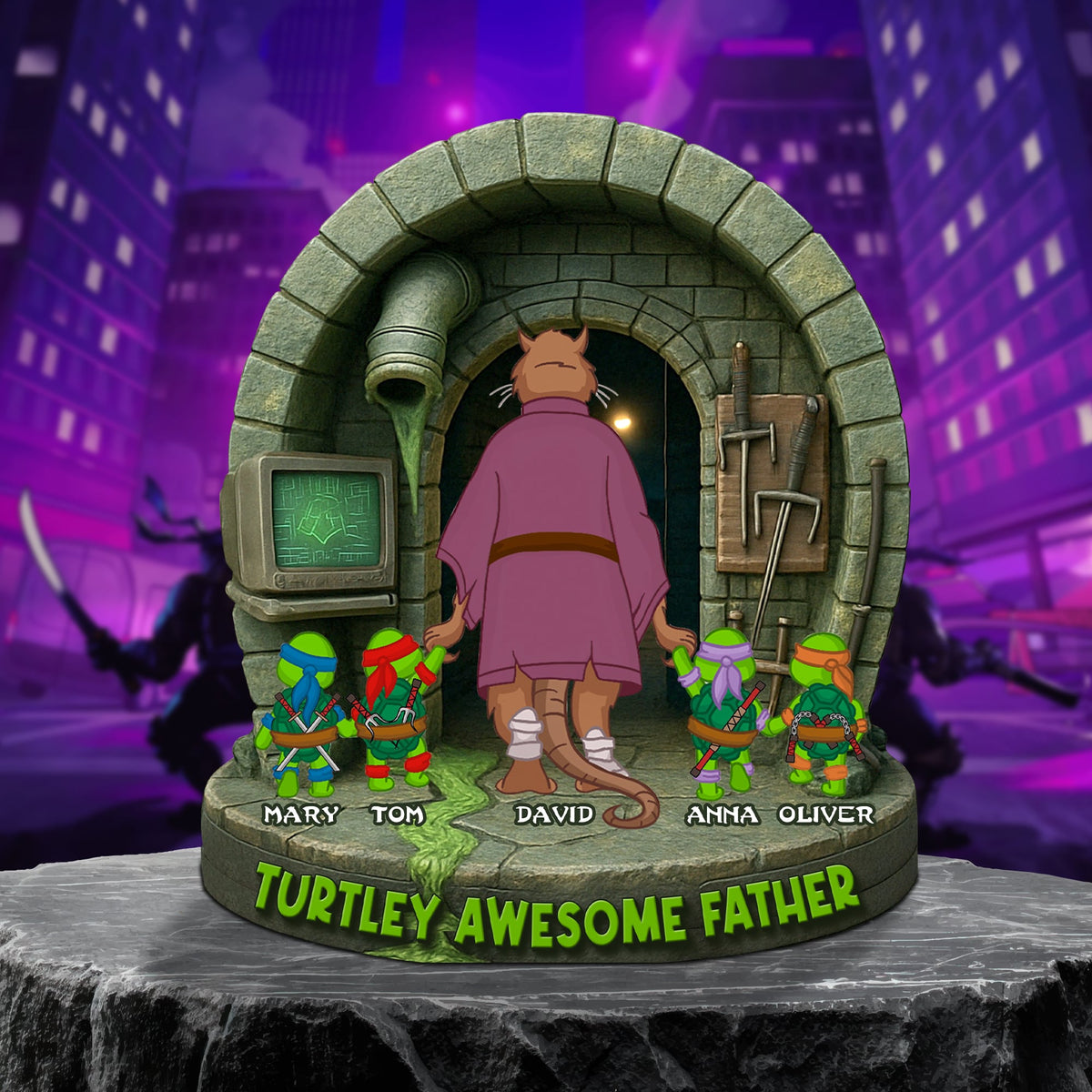 Awesome Father Plaque Personalized Gifts For Dad 05natn170425-Homacus