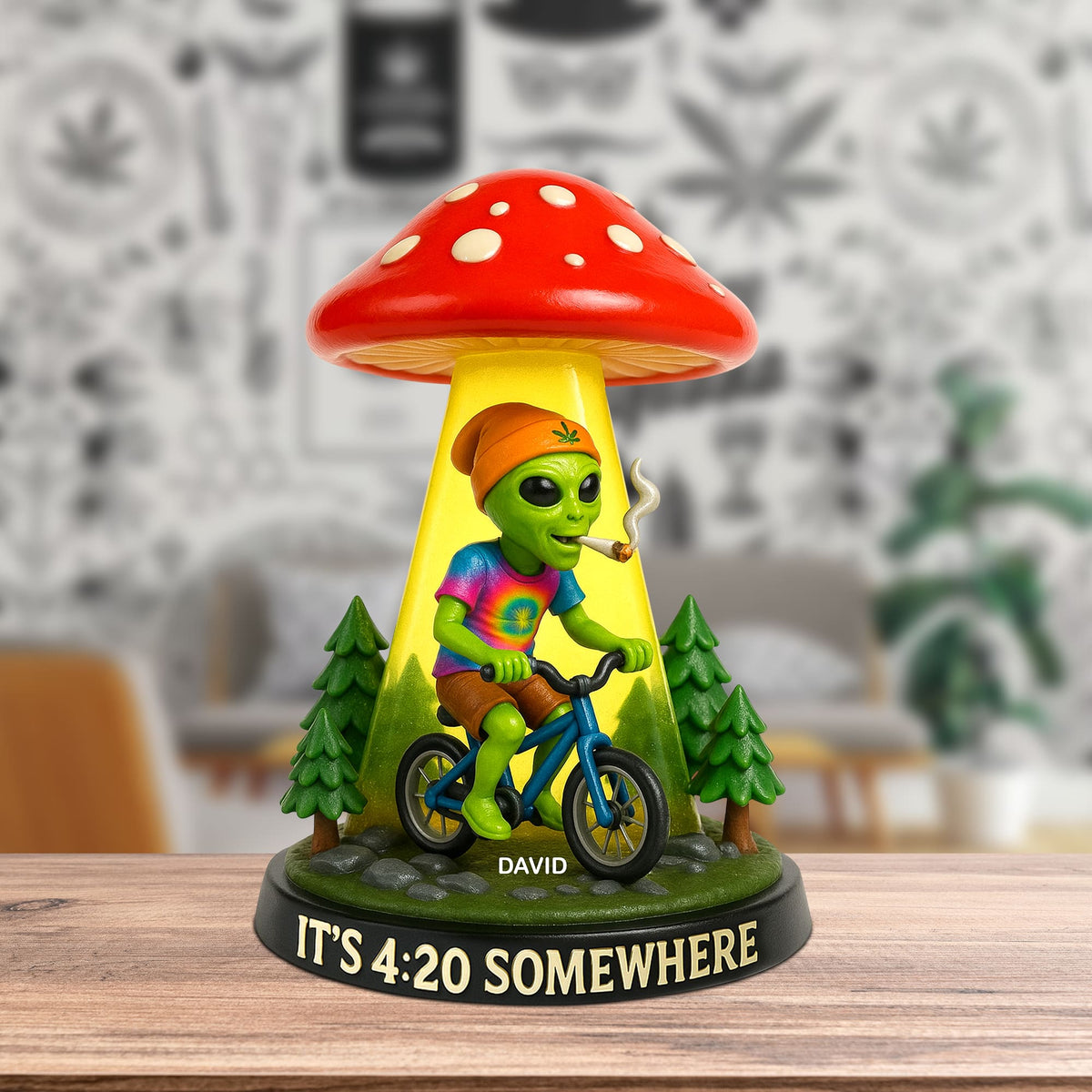 Funny Alien Acrylic Plaque Personalized Gifts For Smoker 01totn200525-Homacus