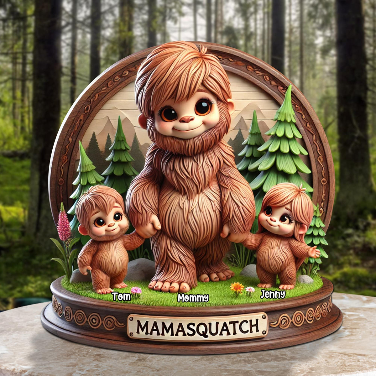 Personalized Gifts For Mom Big Foot Plaque Mamasquatch 04katn150425-Homacus