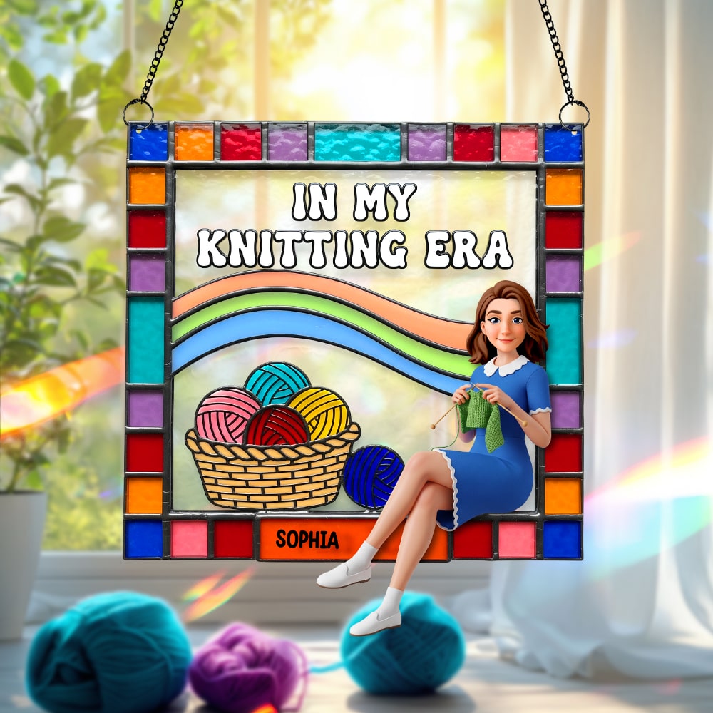 Personalized Gifts For Knitting Lovers Suncatcher Ornament 04ohtn080825-Homacus