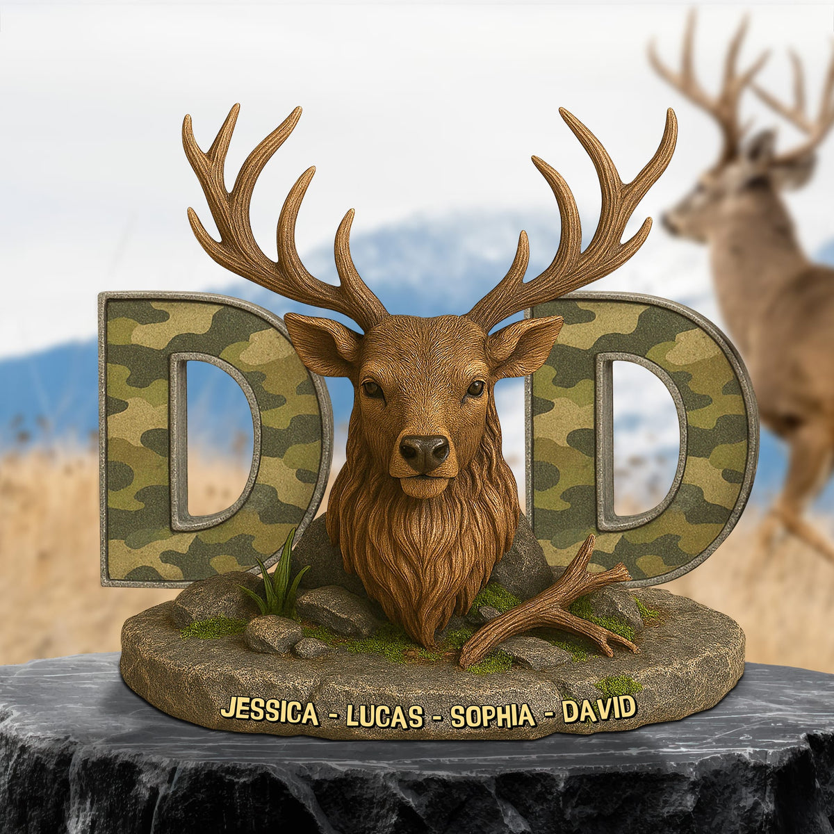 Hunting Deer Plaque Personalized Gifts For Dad 03xqtn170425 Hunting Lovers-Homacus