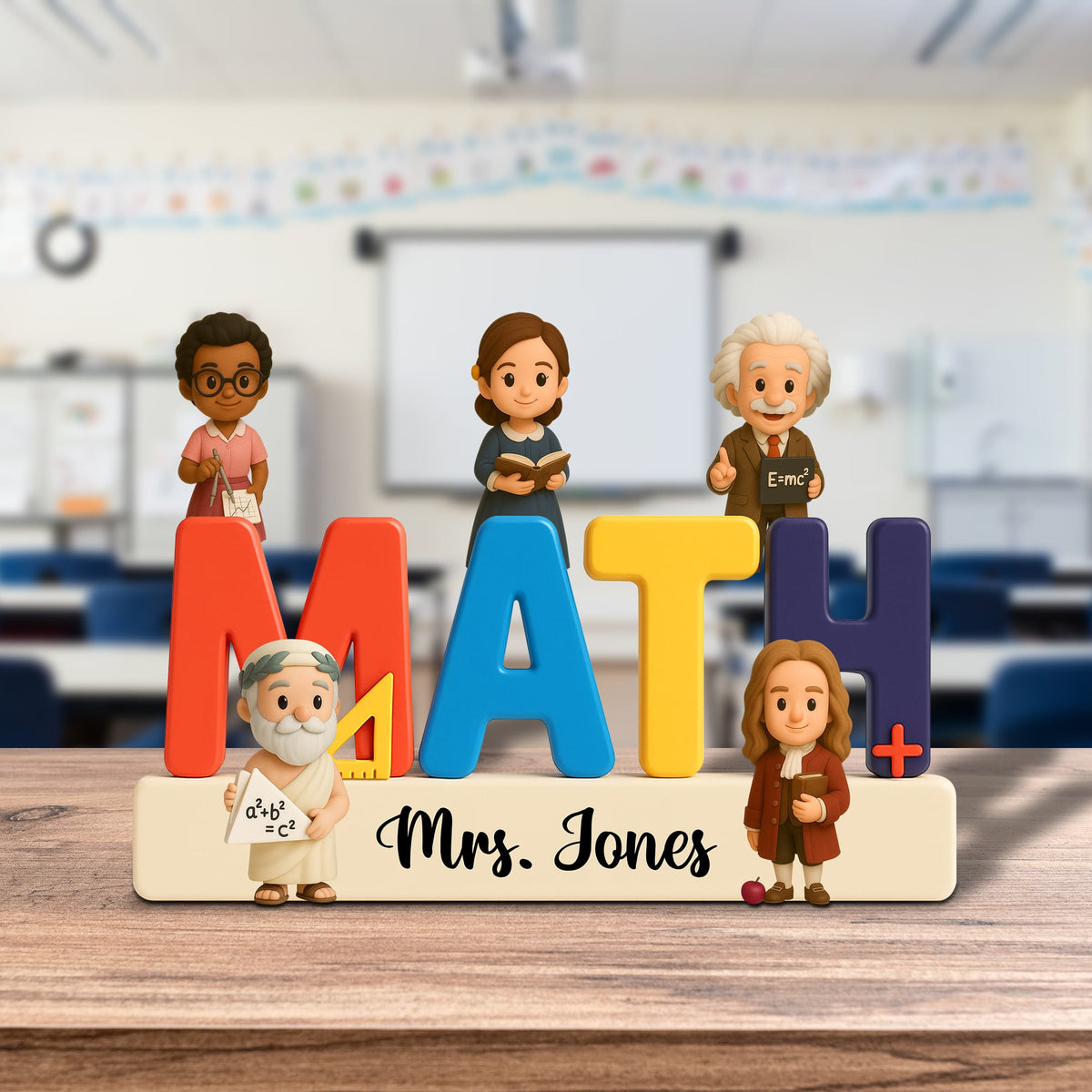 Math Teacher Plaque Personalized Gifts For Teacher 01natn080525-Homacus