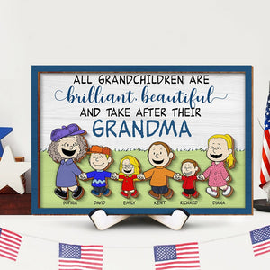 Personalized Gifts For Grandma Wood Sign All Grandchildren Are Brilliant 03qhqn150224da-Homacus
