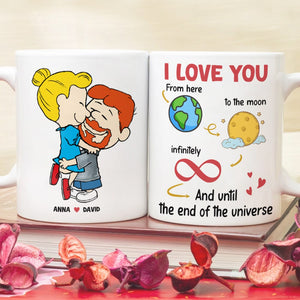 Personalized Gifts For Couple Coffee Mug 04totn020124hg Love You Until The End Of The Universe-Homacus