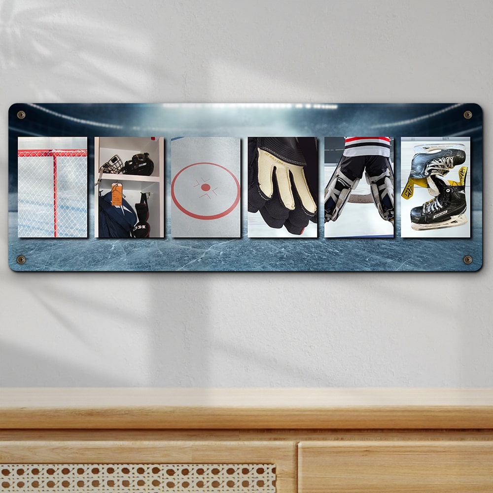Personalized Gifts For Ice Hockey Lovers Name Art Metal Sign-Homacus
