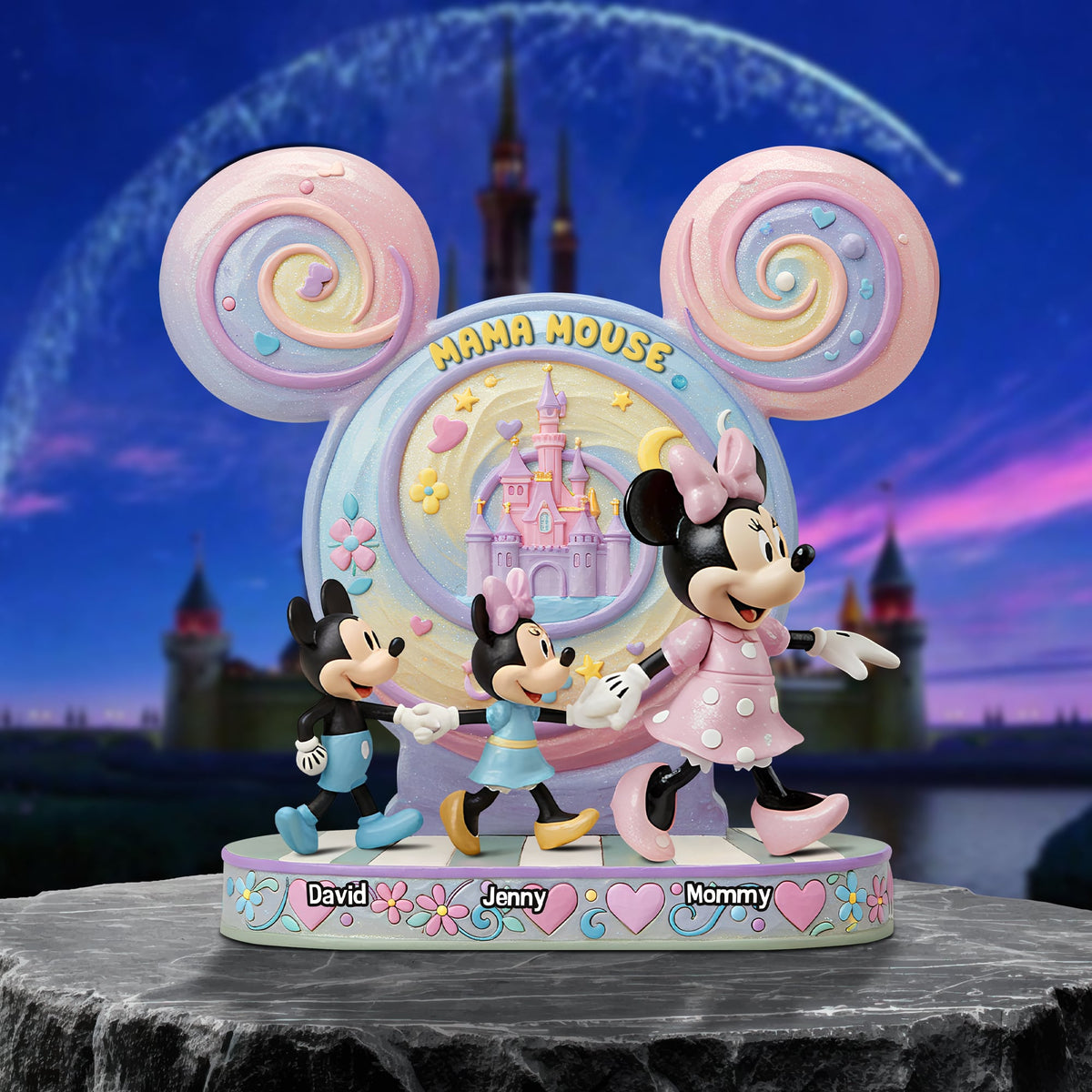 Mouse Mom Plaque - Personalized Christmas Gifts For Mother 02qhtn210425-Homacus